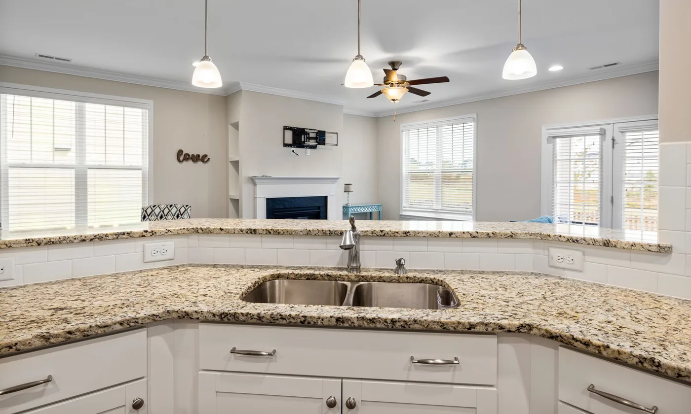 Bright kitchen ready for a garburator installation