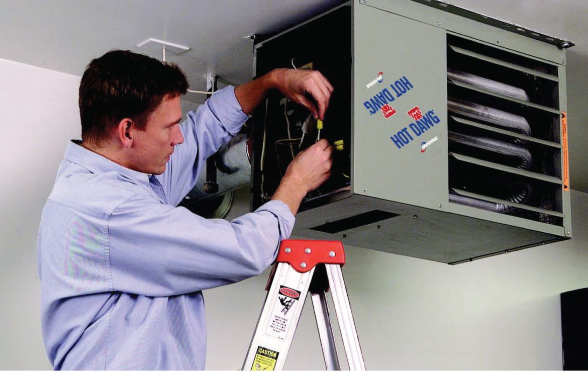 AceComfort unit heater service Vancouver warehouse